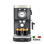 Machine à café a Bras inox 15 bar 1100W 1.2L Café Poudre Robuste Roma